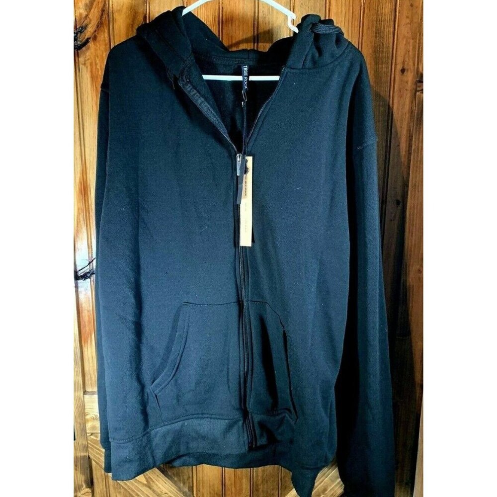 Men's TRUE ROCK Hooded Sweatshirt Black Size XL